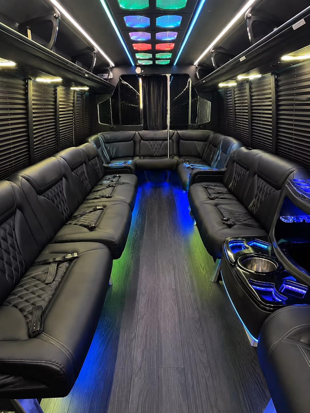 orlando 20 passenger party bus interior
